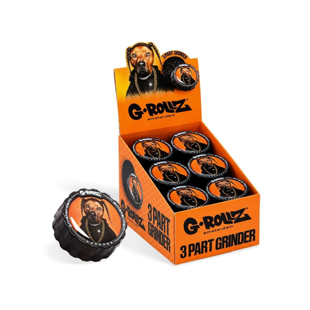 G-Rollz | 3-Part Grinder 53mm Pets Rock 'Rap' (18pcs/display)