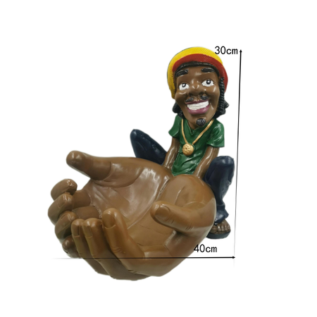 XL JUMBO Rasta Ceramic Big Ashtray 30cm x 40cm