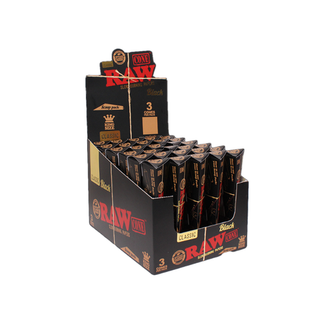 Exclusive Raw Black King Size Triangle Scoop Cones 3pk x 30