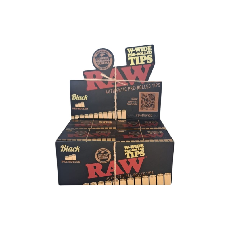 Raw Black Prerolled Tips Wide NEW