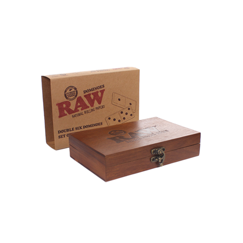 RAW® Double Six Dominoes set Wooden Box Accessory x 1
