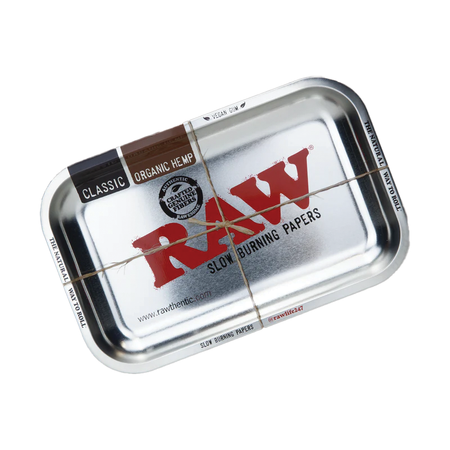 RAW Metal Rolling Tray Metallic Small 27.5 x 17.5 cm