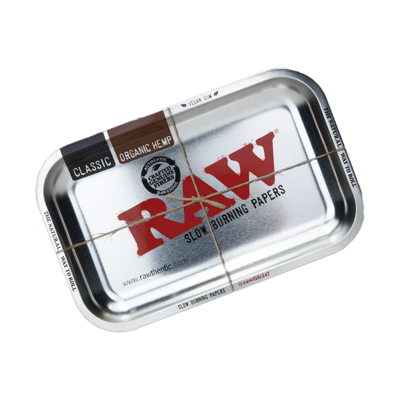RAW Metal Rolling Tray Metallic Small 27.5 x 17.5 cm