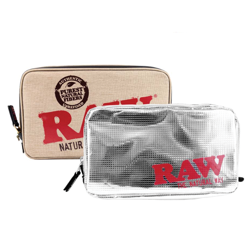 RAW Smell Proof Smokers Zipped Pouch Bag Large x 1