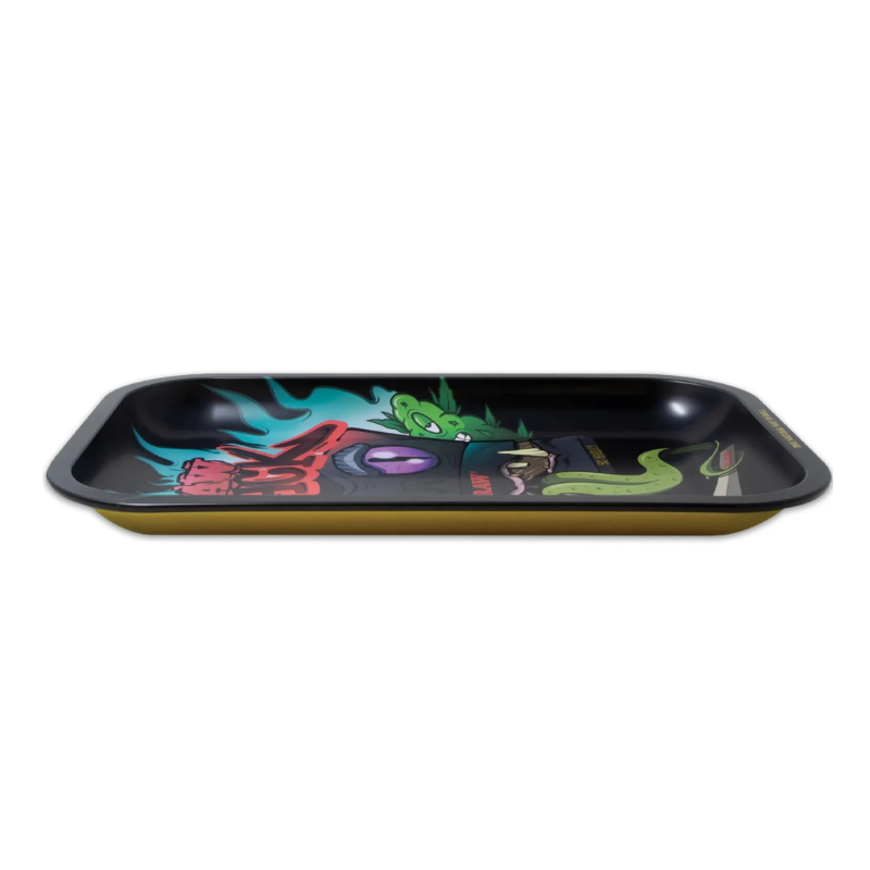 RAW Matte Black Monster Metal Rolling Tray - Small