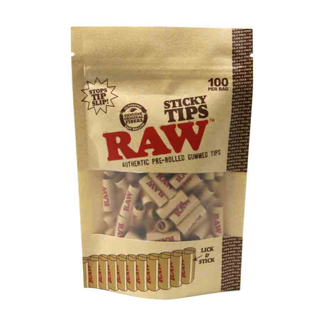 Exclusive RAW Sticky Tips - Gummed Tips Bag 100 tips x 1
