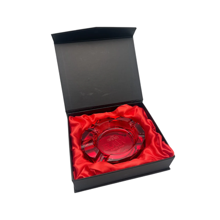 New RAW - Ruby Red Glass - Cigar Ashtray