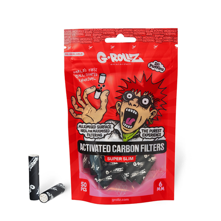 G-Rollz | Activated Carbon Filters - Ø6mm Black - 50 Filter Tips