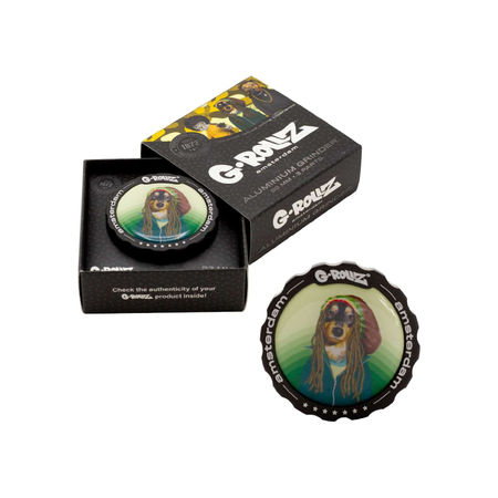 G-Rollz | Pets Rock 'Reggae' 3part Grinder - 53mm - 6pc In Display