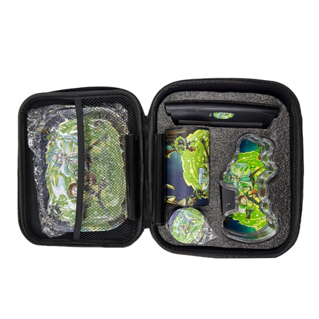 Zipper Set Smoking Set with Ashtray, Grinder, Tray and Containers Gift Set - Ricky&Morty