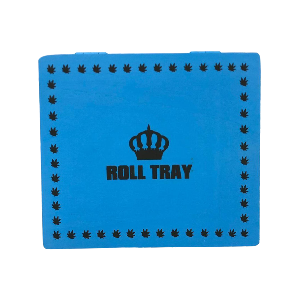 Roll Tray Wooden Box Large Size Blue