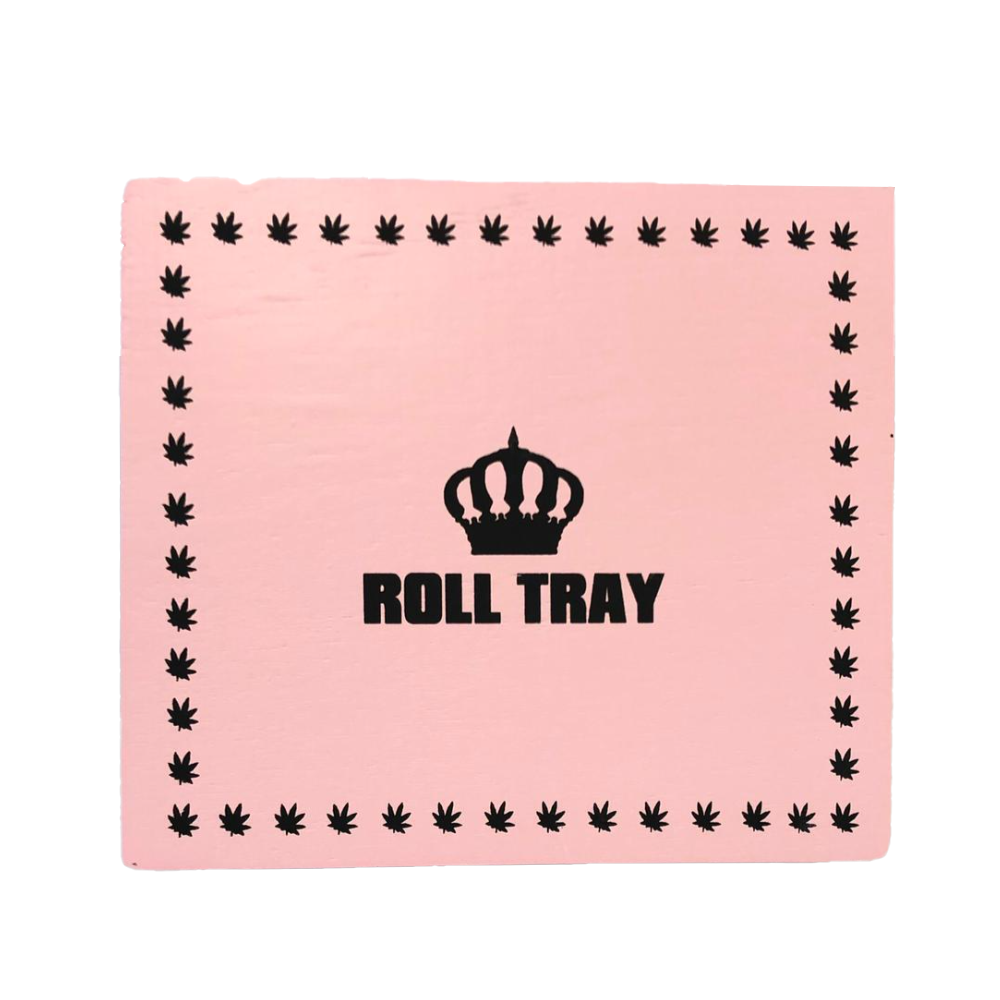 Roll Tray Wooden Box Large Size Pink
