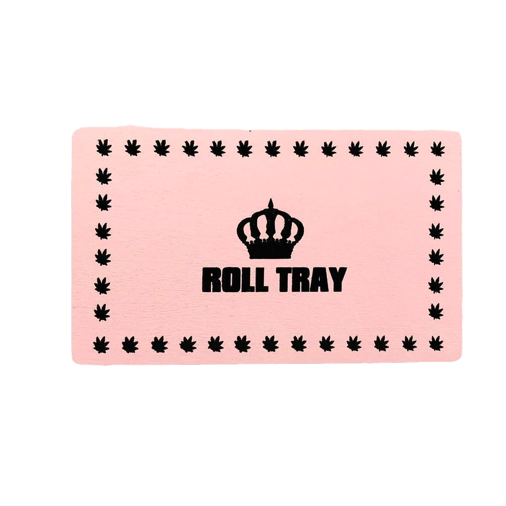 Roll Tray Wooden Box Medium Size Pink
