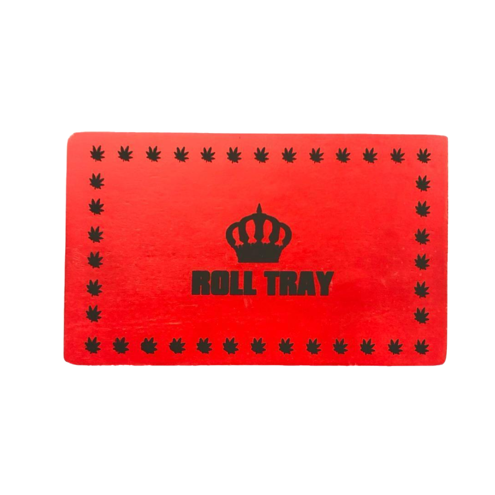 Roll Tray Wooden Box Medium Size Red