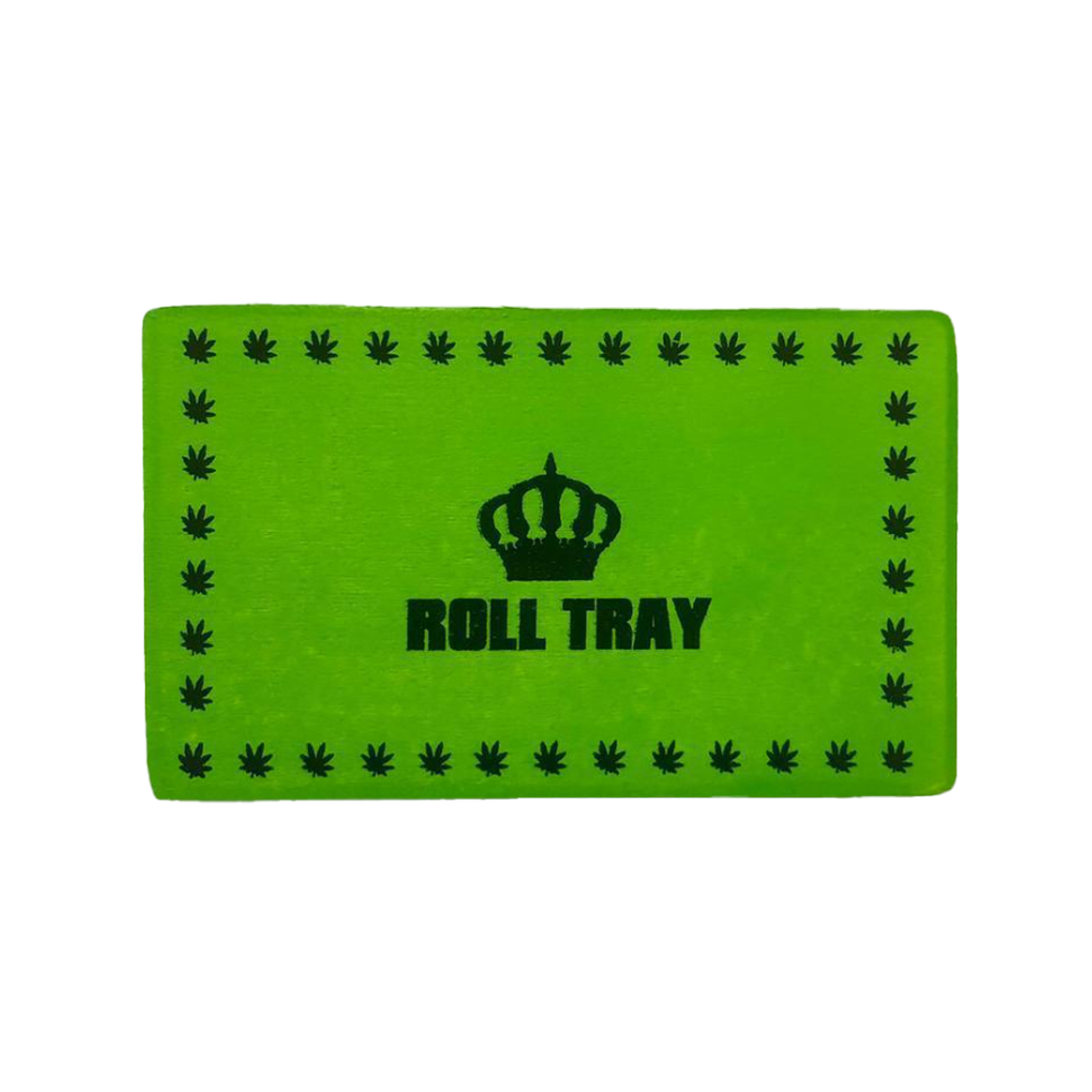 Roll Tray Wooden Box Medium Size Green