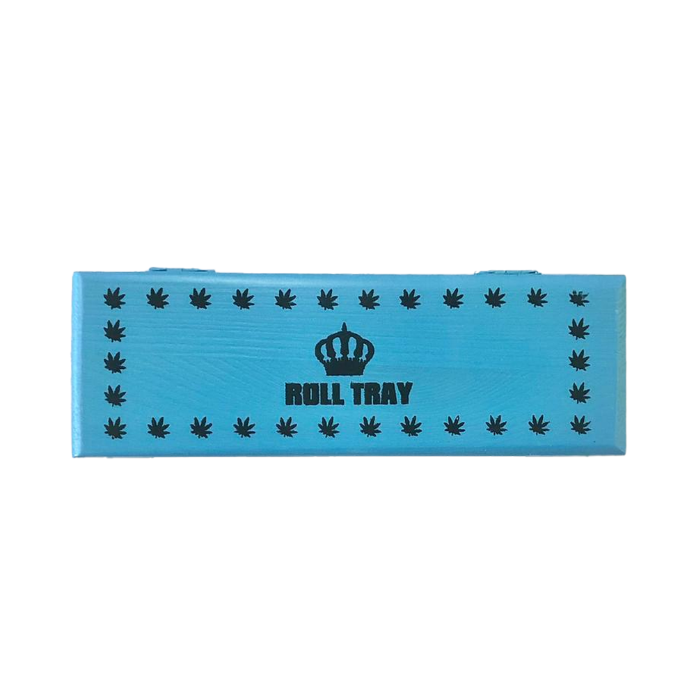 Roll Tray Wooden Box Small Size Blue