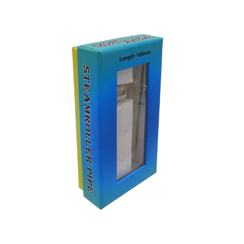 Steamroller Glass Clear Pipe Wider Stem x 1