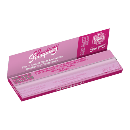 Smoking ‘Smoqueen’ Rose Quartz King Size Rolling Paper 50 pack