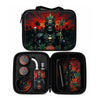 Zipper Set Smoking Skull with Ashtray, Grinder, Tray, Bong and Containers Gift Set SS-0010