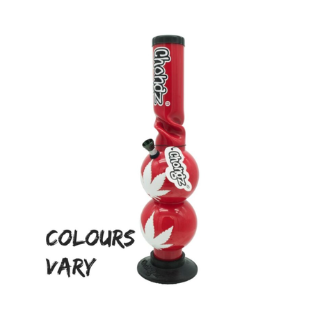 Chongz Acrylic 38cm “Run-Away” Double Bubble Ice Twist Bong (DL2)