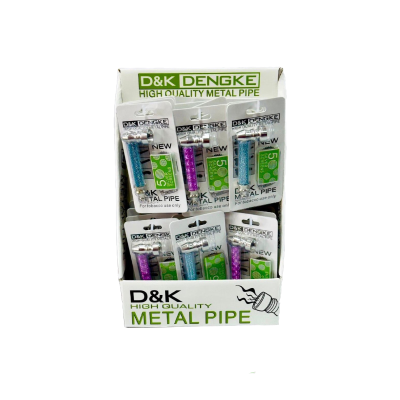 D&K 10cm Glitter Metal  Pipe & Silver Screen SM-3213 x 24