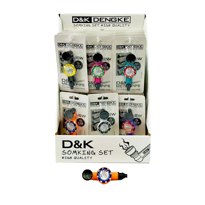D&K 10cm Poker Design Metal Pipe x 24 SM-3322