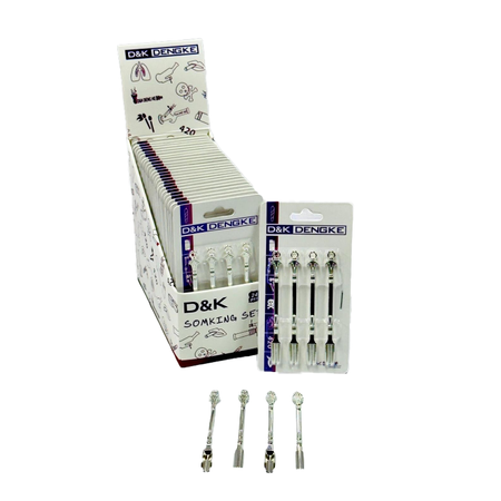 Mini Metal Silver Snuff Spoons 4 pack SM-3229 x 24