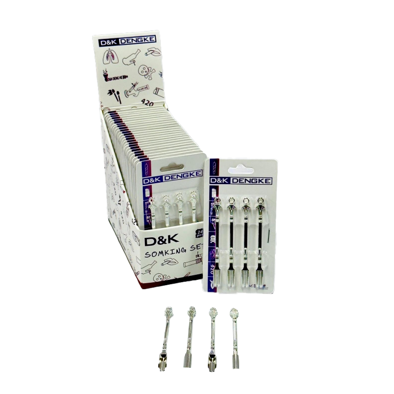 Mini Metal Silver Snuff Spoons 4 pack SM-3229 x 24