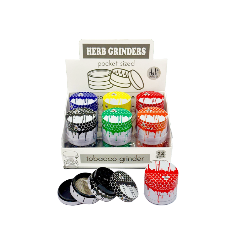 D&K 50mm (4-Part) Plastic Grinder Colour Drop SM-3294