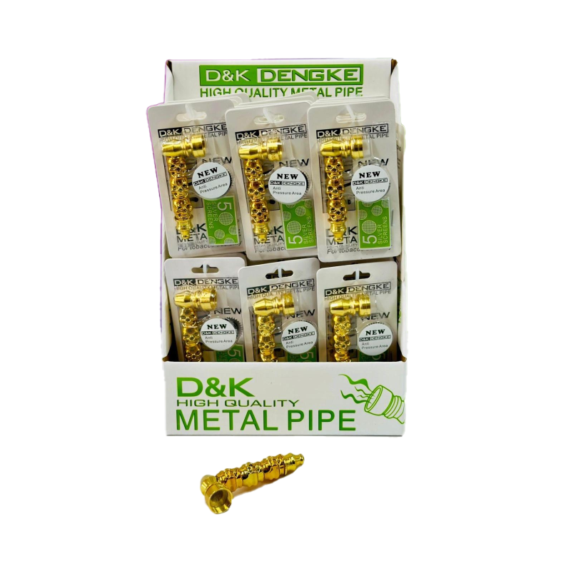 10cm Golden Metal Pipe With Silver Screen x 24 SM-3306