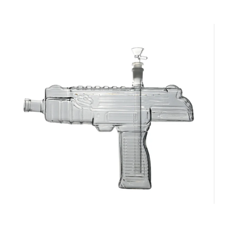 Novelty SMG Glass Machine Gun Bong – Assorted Colours (32cm) x 1