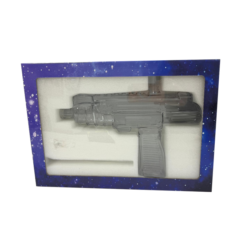 Novelty SMG Glass Machine Gun Bong – Assorted Colours (32cm) x 1