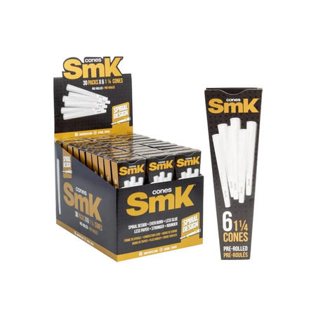 SMK 1 1/4 Size Spiral Design Cones - 6 Cones Per Pack