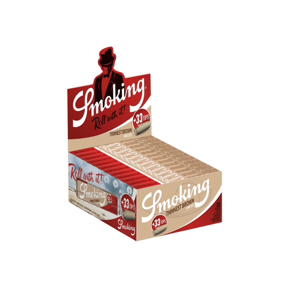 Smoking Thinnest Brown Kingsize + Tips