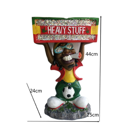 XL JUMBO Jamaican Man Rasta Ceramic Big Ashtray 25cm x 24cm x 44cm SS-0049-A