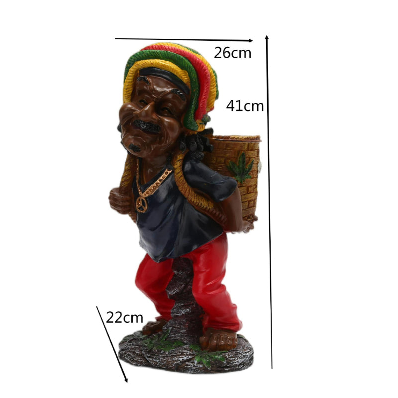 XL JUMBO Jamaican Man Rasta Ceramic Big Ashtray 26cm x 22cm x 41cm SS-0049-E