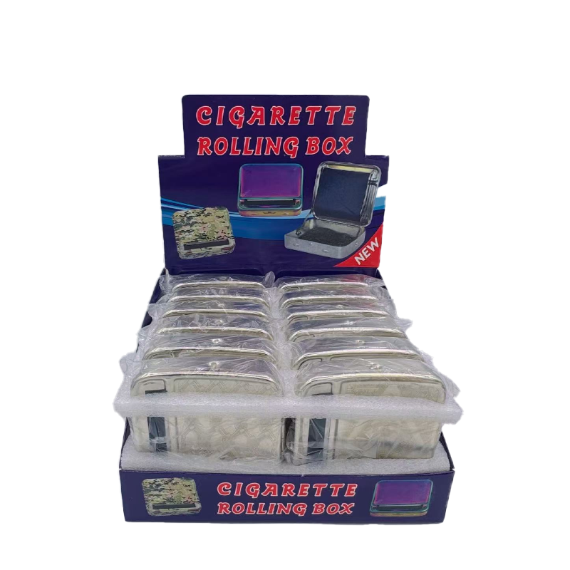 Metal 70mm Cigarette Rolling Box Tin x 12 SS-0712