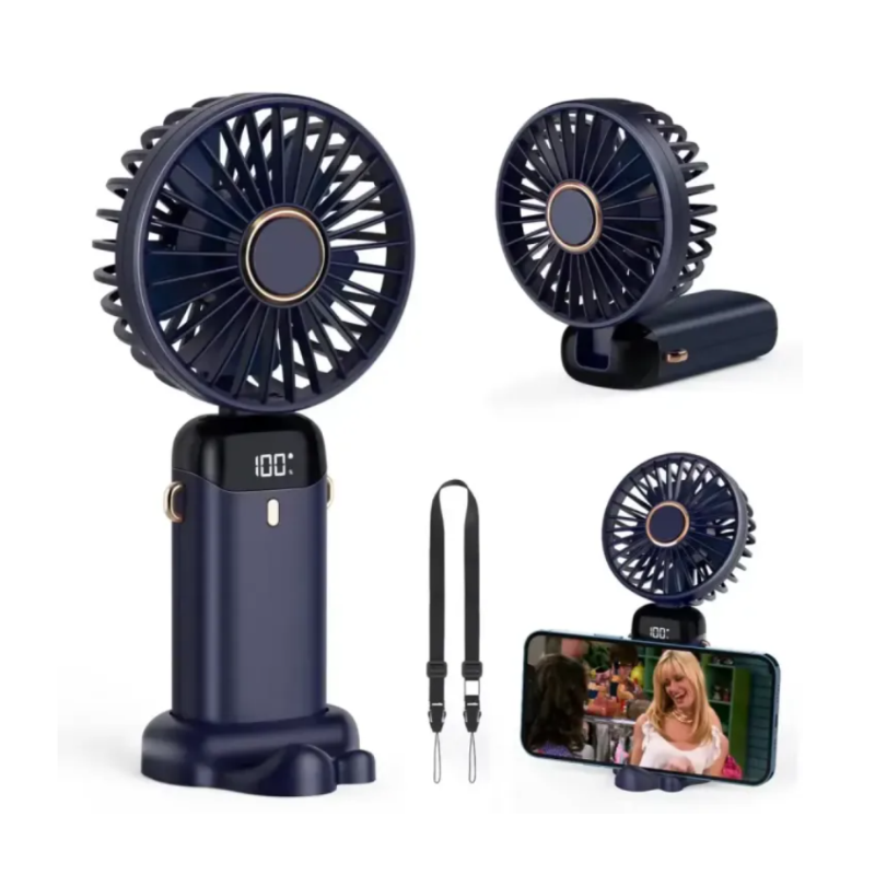 Portable 5-Speed Foldable USB Rechargeable Mini Fan Assorted Colors SS-1115