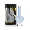 Blue Rhinestone Heart-Shaped Glass Bong with Gift Box 23cm | SS-1158