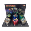 Premium Metal Herb 63mm Grinder Set – 6 Piece Display Box | with Clear Lid Assorted Colors SS-1262