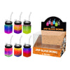 Jar Glass Bong Rainbow Assorted Design 6inch x 6 SS-1359
