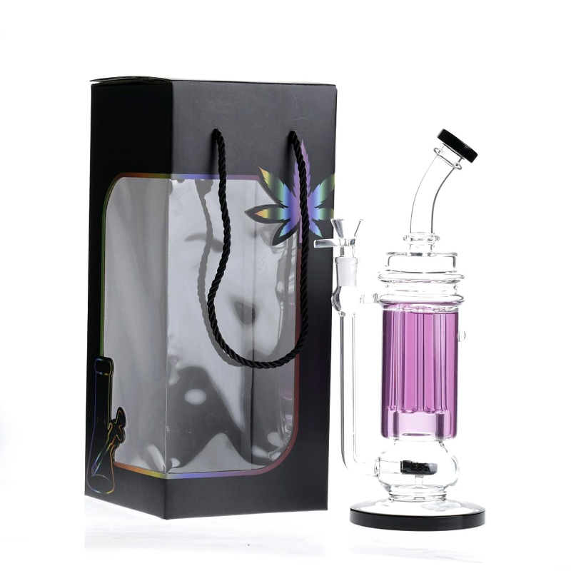 Premium 10.5" Freezable Glycerin Bubbler Water Pipe with Perc Light Pink SS-1512