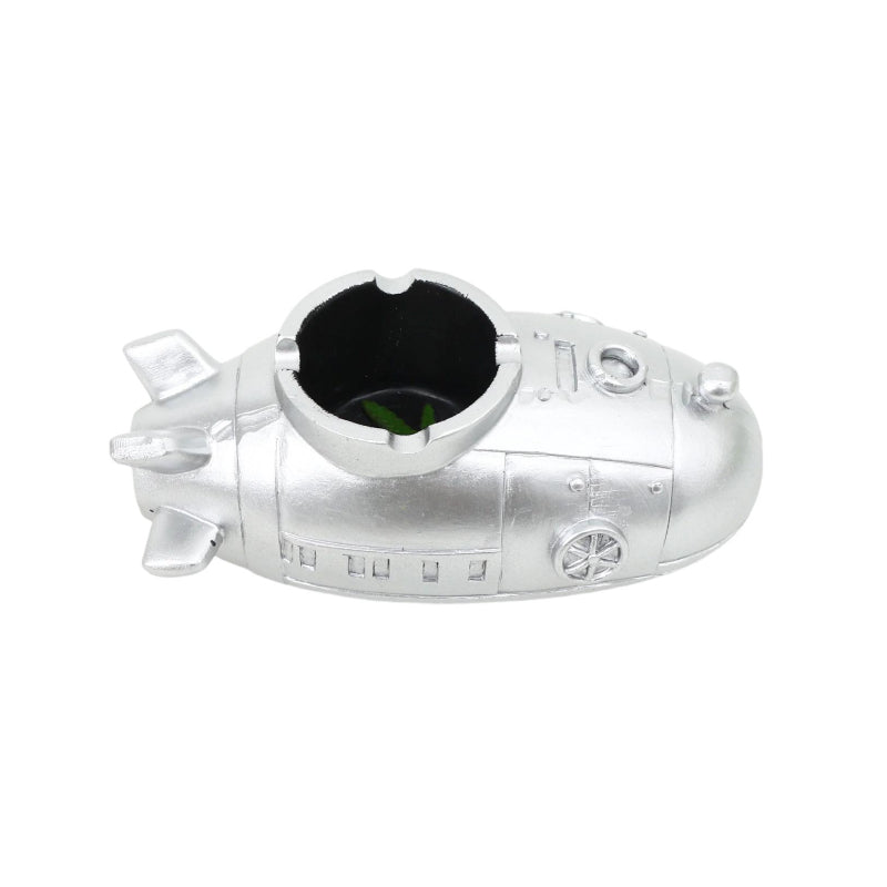 Resin Submarine Durable Decorative Resin Ashtray Silver SS-1809
