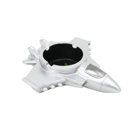 Resin Fighter Jet Durable Decorative Resin Ashtray Silver SS-1816