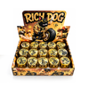 Rich Dog Gold Design Herb Grinders – Assorted Designs 50mm – 12-Piece Display | SS-1818