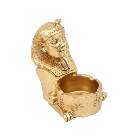 Resin Egyptian Pharaoh Durable Decorative Resin Gold Ashtray SS-1823
