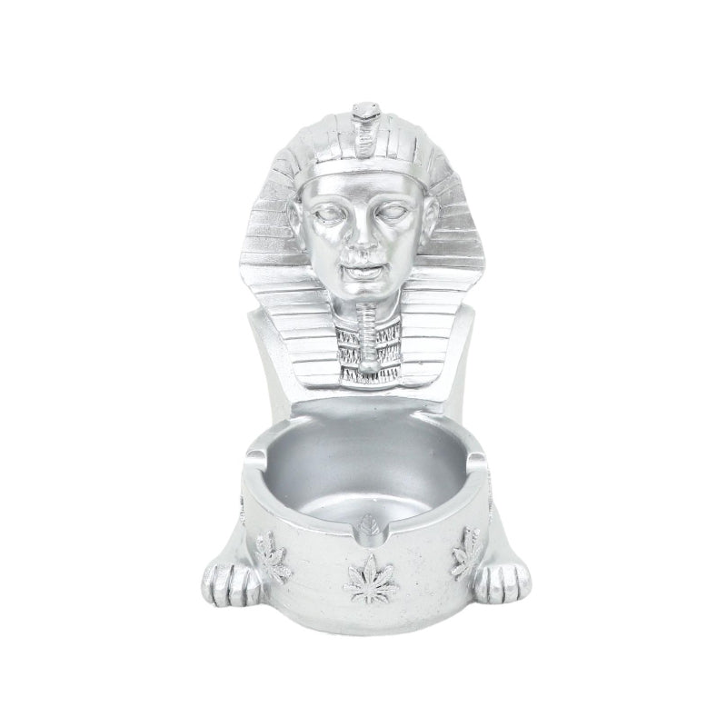 Resin Egyptian Pharaoh Durable Decorative Resin Silver Ashtray SS-1830