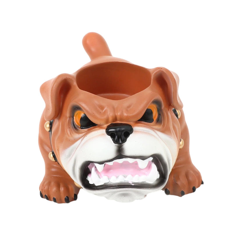 Resin Fierce Bulldog Durable Decorative Resin Ashtray Holder SS-2219