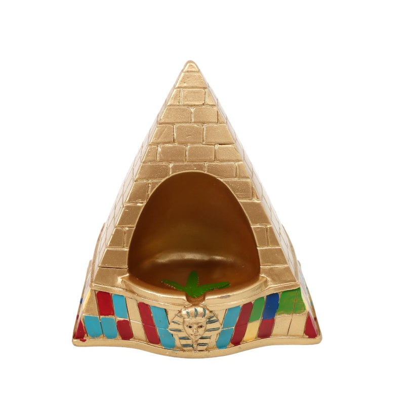 Resin Egyptian Pyramid Durable Decorative Resin Gold Ashtray SS-2301