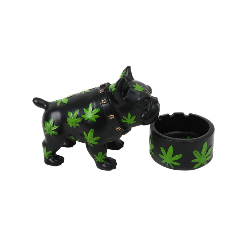 Resin French Bulldog Durable Decorative Resin Ashtray 2 Piece! SS-2509